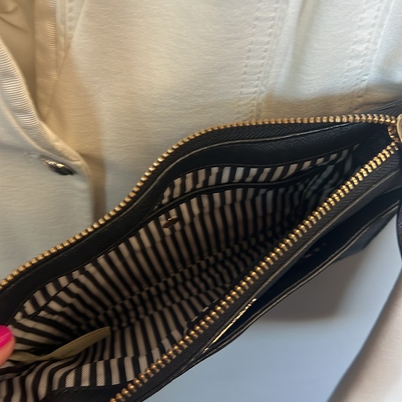 Kate Spade Black over the shoulder purse with matching wallet 9” wide 7” tall. - Picture 7 of 7